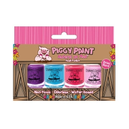 Piggy Paint, "Натуральный, как грязь", лак для ногтей, набор из 4 флаконов по 3,5 мл