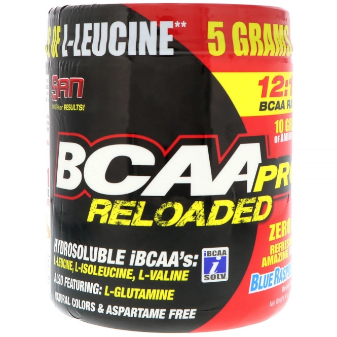 SAN Nutrition, BCAA-Pro Reloaded, Голубая малина, 4 унц. (114 г)