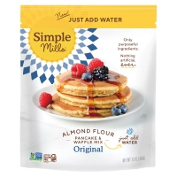 Simple Mills, Смесь для блинов и вафель с миндальной мукой, оригинал, 12 унций (340 г)