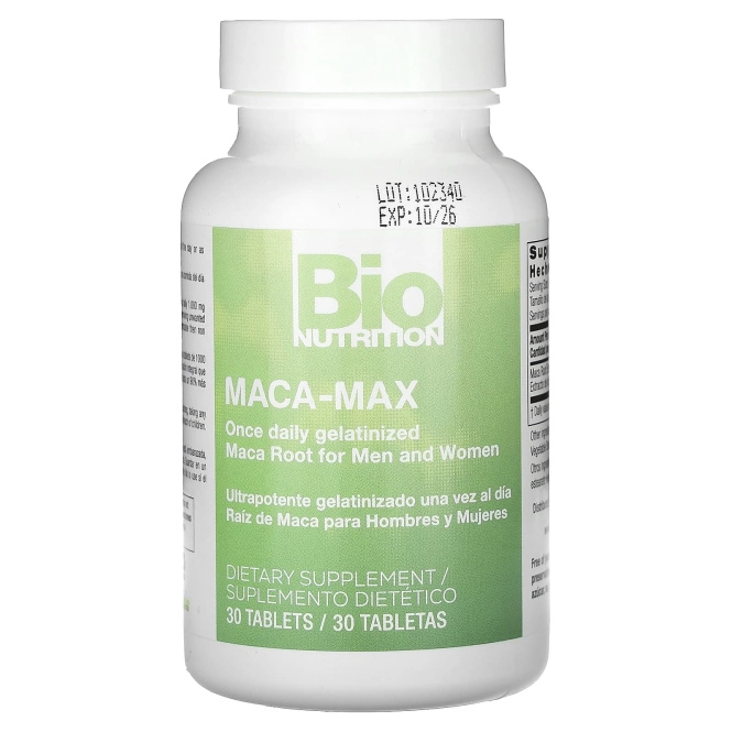 Bio Nutrition, Maca Max, 1,000 мг, 30 таблеток