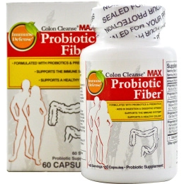 Health Plus, Colon Cleanse MAX, пробиотическая клетчатка, 60 капсул