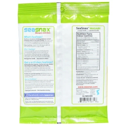 SeaSnax, Wasabi, Roasted Seaweed Snack, 5 sheets - .54 oz (15 g)