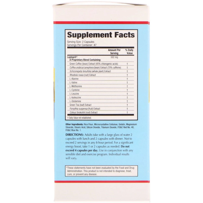 Generix Laboratories, Leptopril, контроль веса, 95 капсул