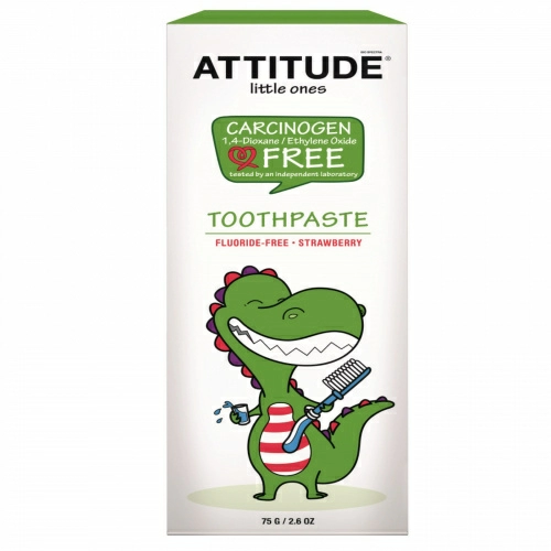ATTITUDE, Little Ones, Зубная паста, Без фтора, Клубника, 2,6 унц. (75 г)