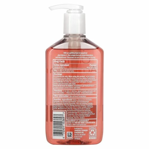 Neutrogena, Oil-Free Acne Wash, Pink Grapefruit Facial Cleanser, 9.1 fl oz (269 ml)