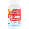 21st Century, Кальций 500 + D3, 200 таблеток