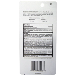 Neutrogena, Чистый и свободный солнцезащитный крем для младенцев, фактор защиты от солнца SPF 60+, 0,47 жидк. унц. (13 г)