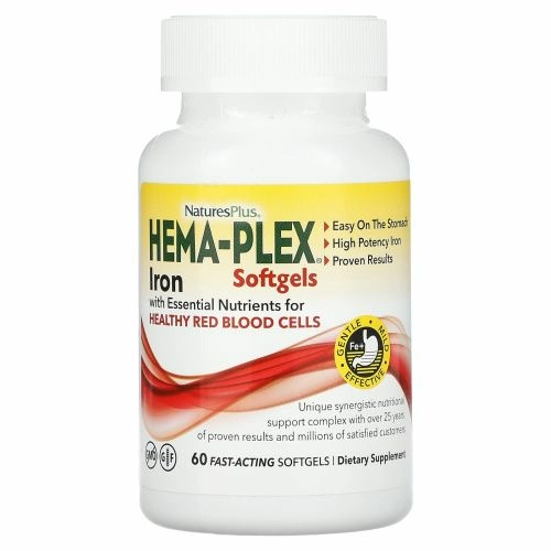 Nature's Plus Hema-Plex tablets Комплекс с Железом, 60 таблеток