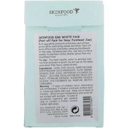Skinfood, Маска с яичным белком, Маска-пилинг для носа, лба, подбородка, 10 листов