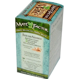 Mate Factor, Органическое Йерба матэ, мокка мята, 20 пакетиков, 2,47 унции (70 г)