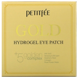 Petitfee Гидрогелевые патчи для век Gold Hydrogel, 60 штук