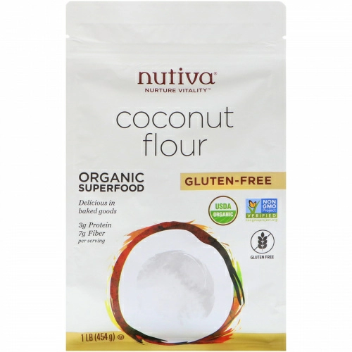 Мука из органической кокосовой муки Nutiva - 1 фунт (454 г)