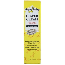 Shea Baby Shea Mama, Shea Mama Baby, крем для подгузников, без запаха, 4 унции (118,3 мл)
