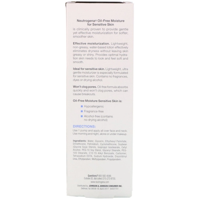 Neutrogena, Безмасляный ультрамягкий увлажняющий крем для лица, для чувствительной кожи, 4 ж. унц. (118 мл)