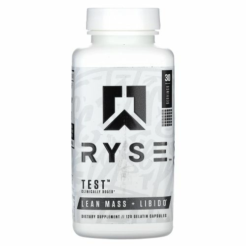 RYSE, Test, безжировая масса и либидо, 120 желатиновых капсул