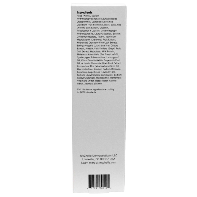 MyChelle Dermaceuticals, Очищающие средства, Чистая кожа Очищающее средство для кожи с клюквой, Для жирной кожи/с несовершенствами, 4.2 унции (124 мл)