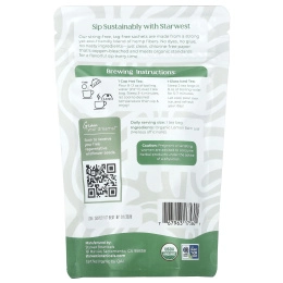 Starwest Botanicals, Органический чай с мелисой, 20 чайных пакетиков, 30 г (1,04 унции)