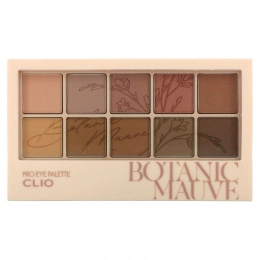 Clio, Палетка для век Pro Eye Palette, 09 Botanic Mauve, 1 палитра