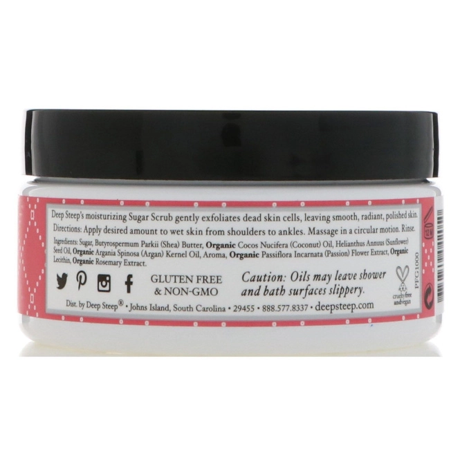 Deep Steep, Сахарный скраб, маракуйя и гуава, 8 унций (226 г)