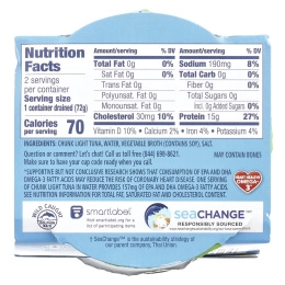 Chicken of the Sea, To-Go-Cups, кусочки легкого тунца в воде, 2 стакана по 2,8 унции