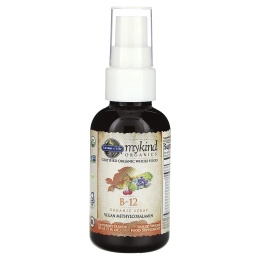 Garden of Life MyKind Organics B-12 Органический спрей со вкусом малины 2 унции (58 мл)