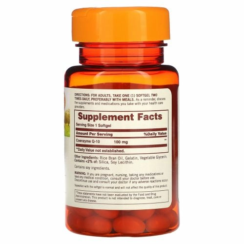 Sundown Naturals, Co Q-10, 100 мг, 40 мягких таблеток