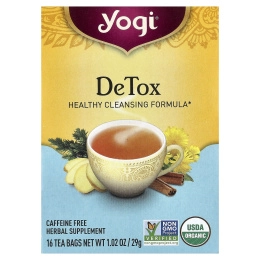 Yogi Tea, Detox, без кофеина, 16 чайных пакетиков, 29 г (1,02 унции)