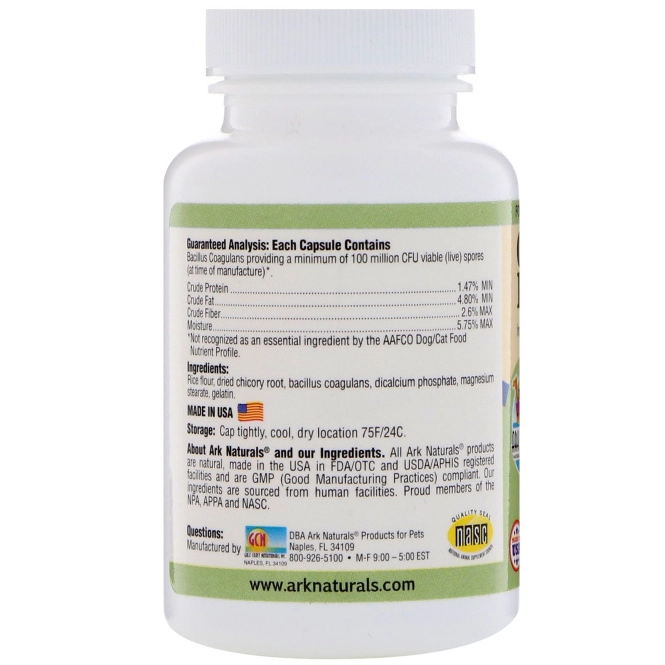 Ark Naturals, Спокойное пищеварение, включает пребиотики и пробиотики, 60 капсул