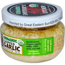 Great Eastern Sun, Органические нарезанный чеснок 4.5 унции (127 г)