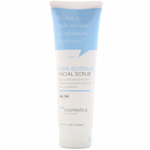 Cosmedica Skincare, скраб для лица с 2,5% гликолевой кислотой, 120 мл (4 унции)