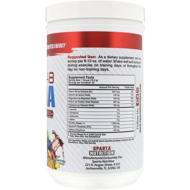 Sparta Nutrition, Hydra8 BCAA, Tropical Paradise, 17.14 oz (486 g)