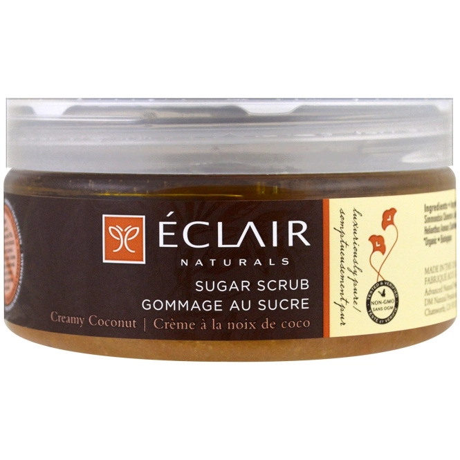 Eclair Naturals, Сахарный скраб, сливочный кокос, 9 унций (255 г)