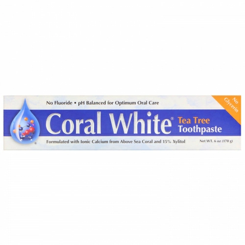 CORAL LLC, Coral White Toothpaste, Tea Tree, 6 oz