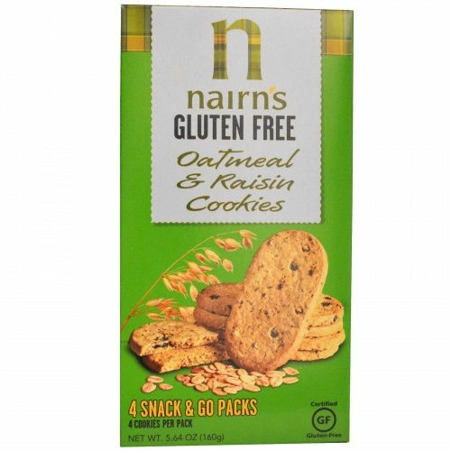 Nairn's Inc, Овсяные печенья без клейковины с изюмом, 5.64 унций (160 г)