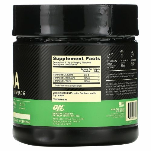Optimum Nutrition, BCAA 5000, растворимый порошок, без добавок, 345 г (12,16 унции)