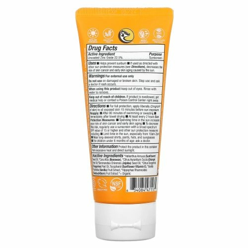 Badger Company, Clear Sport, для детей, натуральный минеральный солнцезащитный крем, фактор защиты от солнца 40, мандарин и ваниль, 2,9 жидкой унции (87 мл)