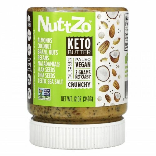 Nuttzo, Keto, масло из 7 орехов и семян, хрустящее, 340 г (12 унций)