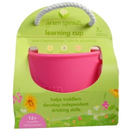 i play Inc., Зеленые ростки, обучающая чашка, от 12 месяцев, розовая, 7 унций (207 мл)