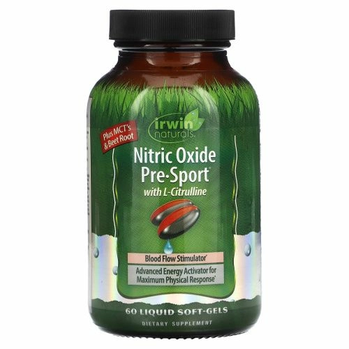 Irwin Naturals, Оксид Азота Перед Тренировкой, 60 жидких капсул
