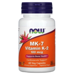 NOW MK-7 Vitamin K-2 100 mcg, 60 вегетарианских капсул