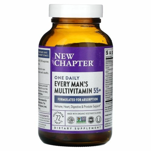 New Chapter, Мультивитамины для мужчин Every Man's One Daily 55+, 72 вегетарианских таблетки