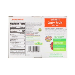 Earth's Best, Sesame Street, Organic Oaty Fruit, Snack Bars, Mango Carrot, 5 Bars, 0.88 oz (25 g) Each