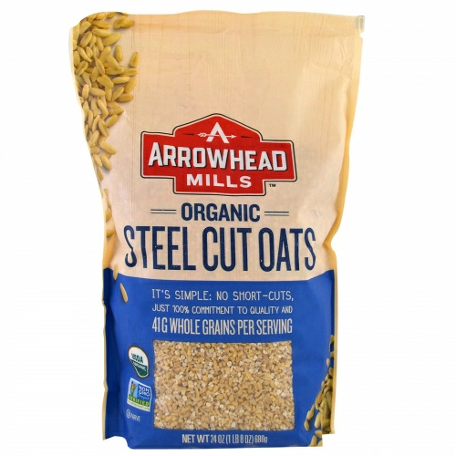 Arrowhead Mills, Органический дробленый овес, Горячая каша, 24 унции (680 г)