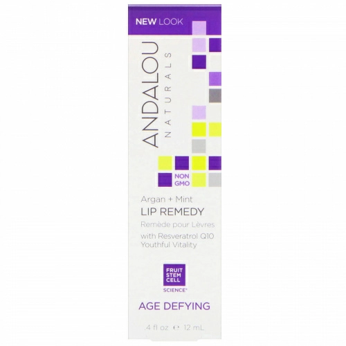 Andalou Naturals, Спасение губ, нивелирование возраста, аргановое масло и мята, 0,4 ж. унц. (12 мл)