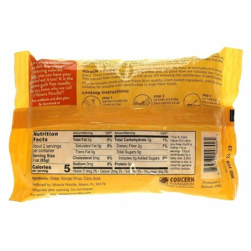 Miracle Noodle, Волосы ангела, коньячная паста ширатаки, 7 унц. (200 г)
