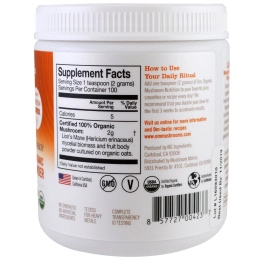 Organic Mushroom Nutrition, Львиная грива, грибной порошок, 7.14 унций (200 г)