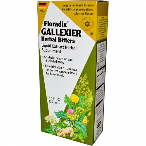 Flora, Травяная настойка Floradix  Gallexier, 8,5 250 мл
