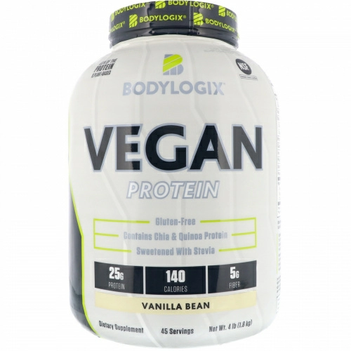 Bodylogix, Веганский белок, ваниль, 4 ф. (1,8 кг)