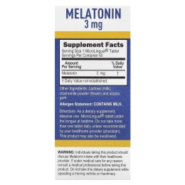 Superior Source, Мелатонин, 3 мг, 60 таблеток