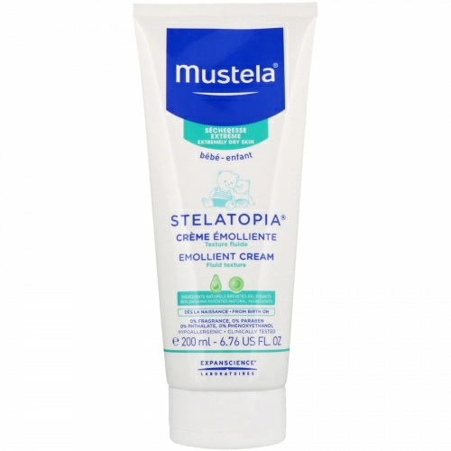 Mustela, Stelatopia, крем успокаивающий, для очень сухой кожи малыша, 6,76 ж. унц. (200 мл)